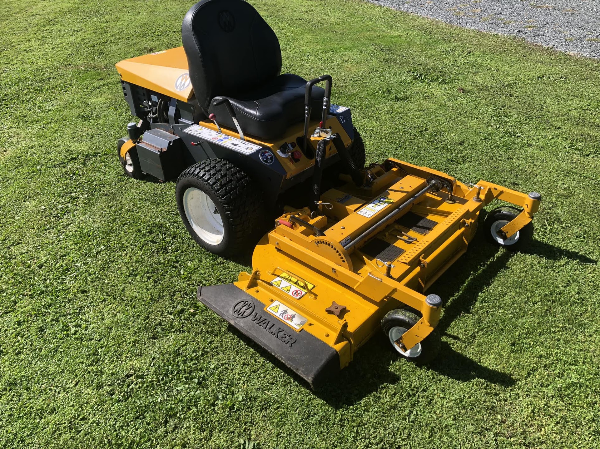 MowBro Lawns ride-on mower on a freshly cut Waikato lawn